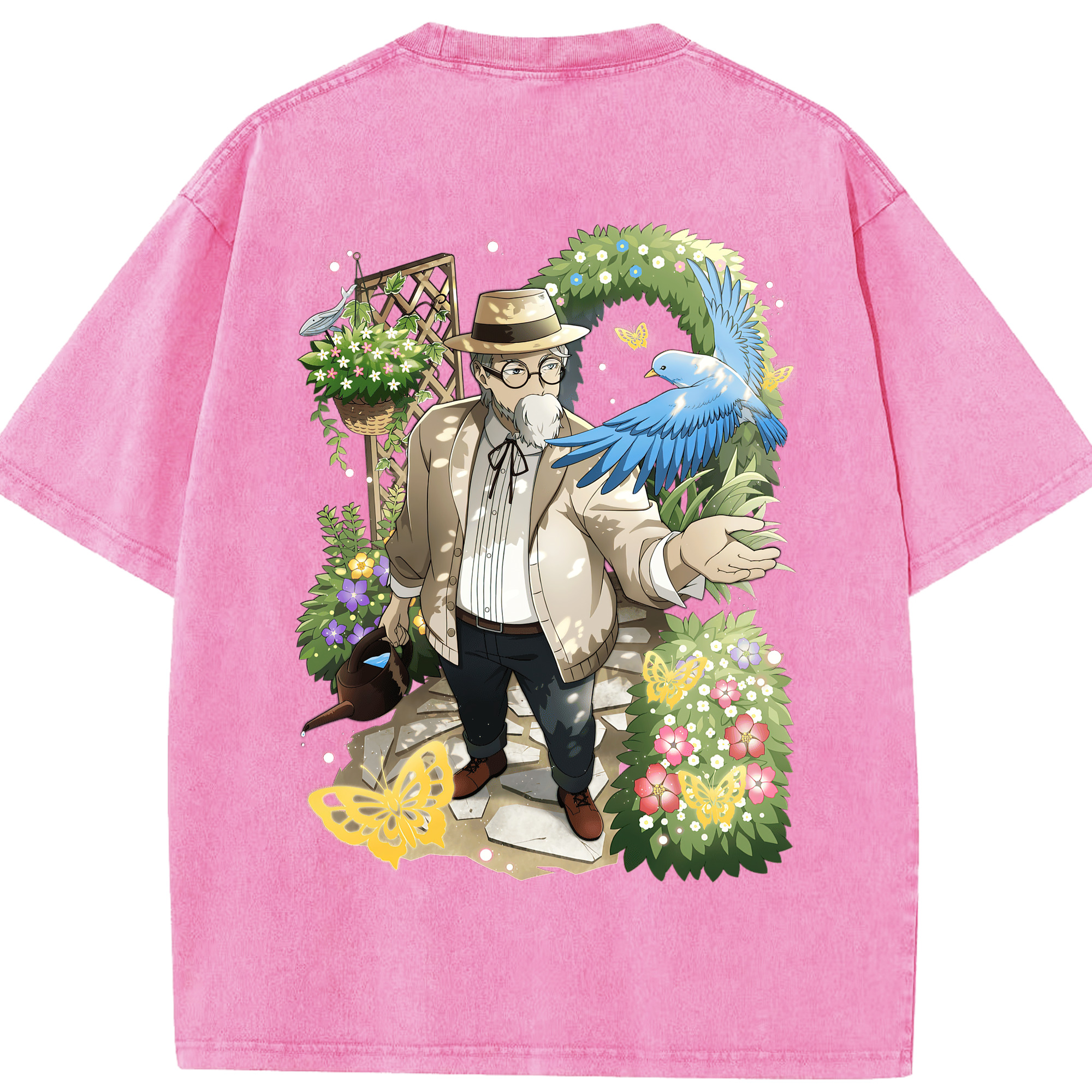 （画像用） 文豪ストレイドッグス Bungo Stray Dogs 綿100% ヴィンテージ風 半袖Tシャツ（背面プリント）